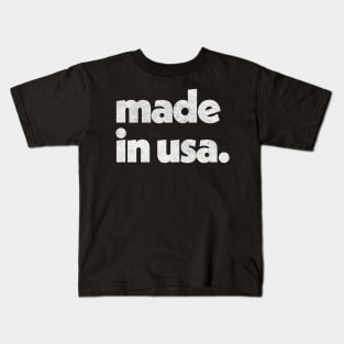 Made In USA / Faded Vintage-Style Design Kids T-Shirt